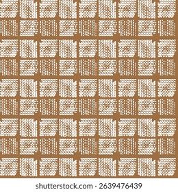 Modern trendy mid century abstract shapes monochrome seamless pattern. Geometric textured repeat plaid. Scandinavian abstraction. Nordic neutral print vector illustration for tile, rug, fashionable.