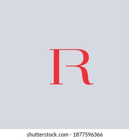 Modern trendy minimal monogram IR RI I R square shaped business brands on white background. Initial based letter icon logo.