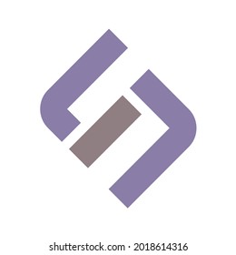Modern trendy minimal monogram SJ or or UN or Sn and l abstract vector letter icon logo.