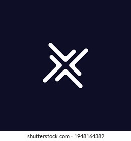 
Modern Trendy Minimal Monogram X Business Brands Initial Based letter Icon Logo