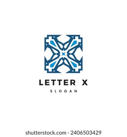 Monograma mínimo moderno de moda X para empresas, letra inicial X logotipo de icono