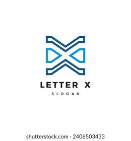 Modern Trendy Minimal Monogram X For Business, Initial Based letter X Icon Logo