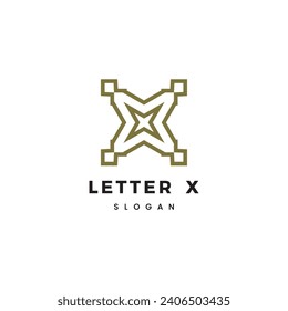 Modern Trendy Minimal Monogram X For Business, Initial Based letter X Icon Logo