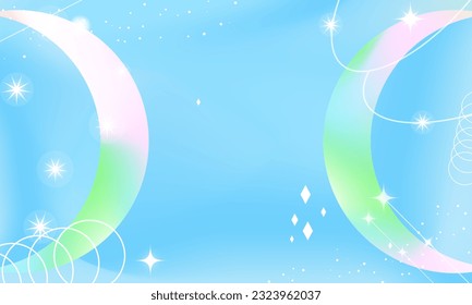 Modern and Trendy Pastel Background with copy space. Liquid pastel gradient template with stars and wave design. Editable Vector Illustration. EPS 10 File.