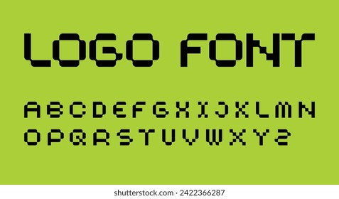 Modern and Trendy Pixelated logo font.