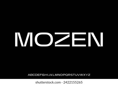 Modern trendy sans serif alphabet display font vector