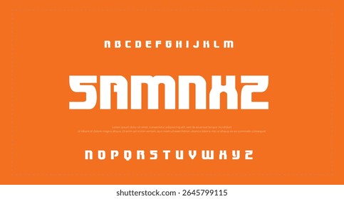 Modern trendy sans serif alphabet display font vector