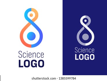 Modern trendy Science symbol for science company or event. Vector eps 10 illustration