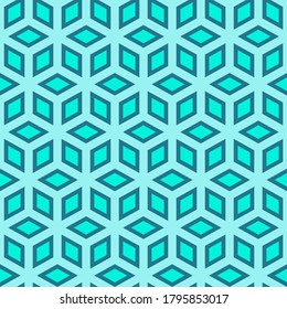 Modern trendy seamless vector geometric pattern of multicolor hexagons suitable for screen printing and textile. Trendy multicolor geometric flower background