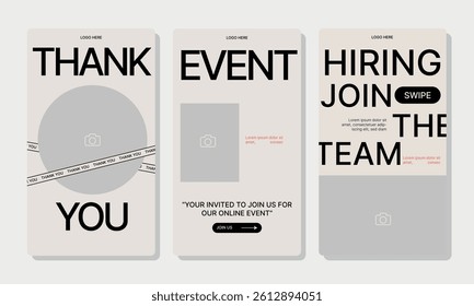 Modern trendy social media story design templates