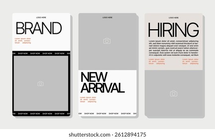 Modern trendy social media story design templates