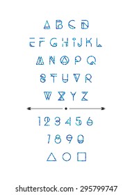 Modern, trendy type font hipster