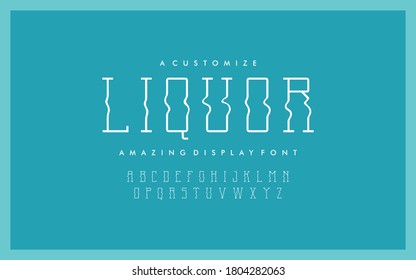 Modern and trendy typography alphabet fonts set. Vector illustration font designs.