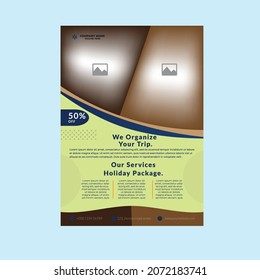 Modern Trendy Unique Travel Flyer.