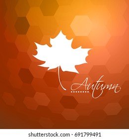 Modern trendy vector autumn low poly background