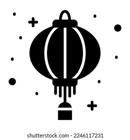 Modern and trendy vector design of chinese lantern