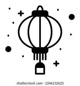 Diseño vectorial moderno y moderno de linterna china