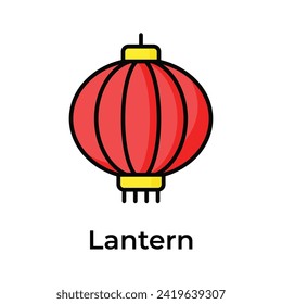 Diseño vectorial moderno y moderno de linterna china