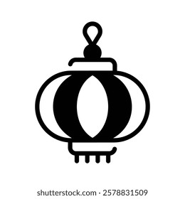 Modern and trendy vector design of chinese lantern