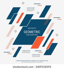 Modern trendy vector design illustration. White background with abstract geometric style elements. Design for booklet, brochure cover, annual report