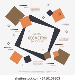 Ilustración moderna de diseño vectorial. Fondo blanco con elementos de estilo geométrico abstracto. Diseño del folleto, portada del folleto, informe anual