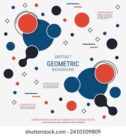 Modern trendy vector design illustration. White background with abstract geometric style elements. Design for booklet, brochure cover, annual report