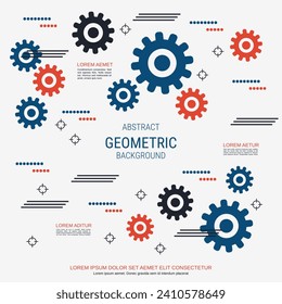 Ilustración moderna de diseño vectorial. Fondo blanco con elementos de estilo geométrico abstracto. Diseño del folleto, portada del folleto, informe anual