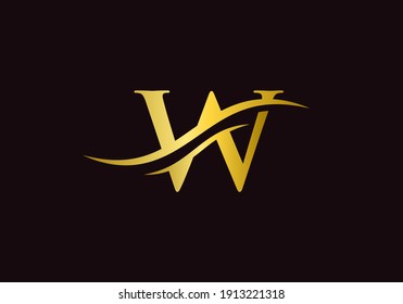Modern trendy W letter logo Design. W letter type logo design vector template