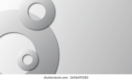 Modern and trendy white grey gradient abstract background 