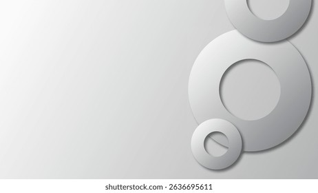 Modern and trendy white grey gradient abstract background 