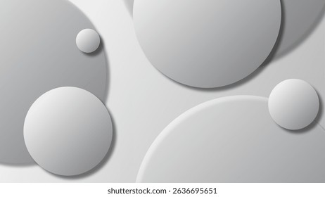 Modern and trendy white grey gradient abstract background 