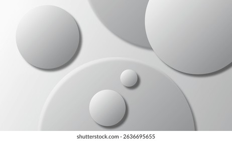 Modern and trendy white grey gradient abstract background 
