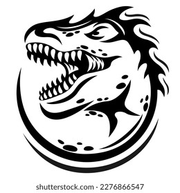 Modernes T-Rex Logo. Vektorgrafik.