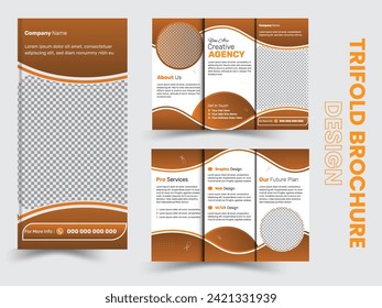 Modern tri- fold Brochure template. vector brochure template. Brochure for business and personal use. vector illustration design.