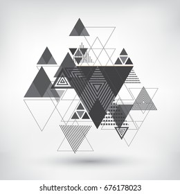 Modern triangle background.Vector geometric background.
