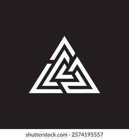 Modern Triangle CA Letter Logo Creative