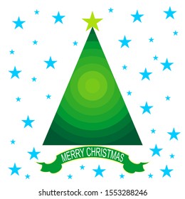 MODERN TRIANGLE CHRISTMAS TREE DESIGN FOR GIFT AND GREETING