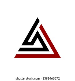 modern triangle delta logo vector
