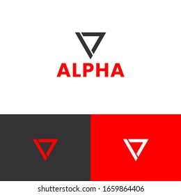 Modern triangle fintech logo design concept. Crypto logomark illustration. Can representing node, cyber, tech, data, blockchain, program, ai, system.