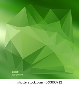 Modern triangle geometrical beautiful background. Geometric background in Origami style with green gradient polygonal Vector illustration EPS 10 of triangles for leaflet layout, presentation template