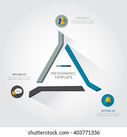 Modern triangle infographic for business project