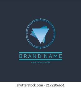 Moderne Dreieck-Logodesign-Vektorgrafik für Marke oder Firma und andere