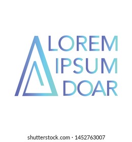 Modern triangle logo a character