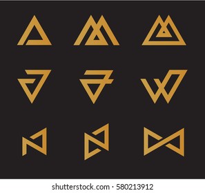 Modern Triangle Logo Set