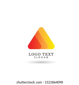 Modern Triangle Logo. Symbol & Icon Vector Template.