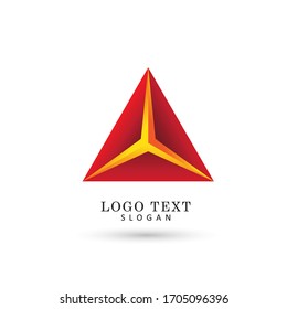 Modern Triangle Logo. Symbol & Icon Vector Template.
