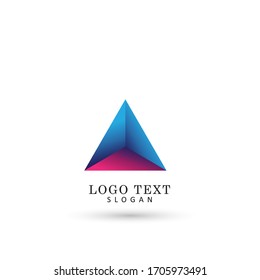 Modern Triangle Logo. Symbol & Icon Vector Template.