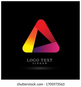 Modern Triangle Logo. Symbol & Icon Vector Template.