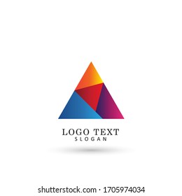 Modern Triangle Logo. Symbol & Icon Vector Template.