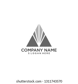 modern triangle logo vector